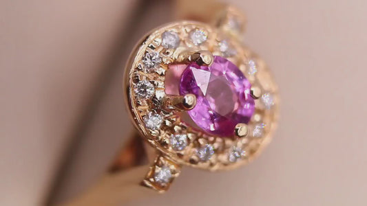 Anillo Zafiro Rosa